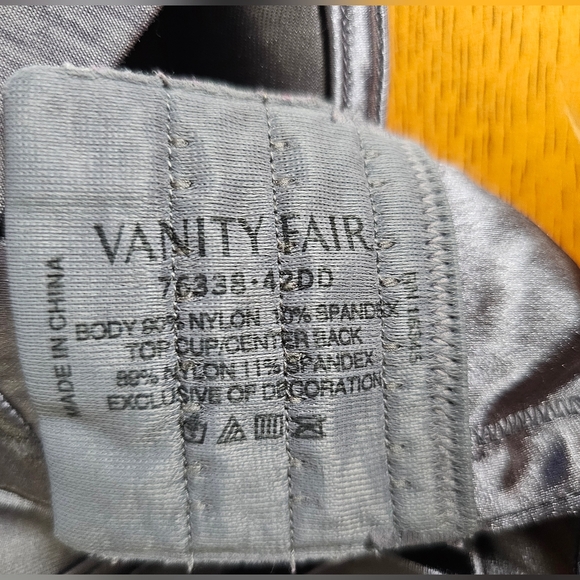 VANITY FAIR Womens Gray Lightly Lined, Underwire Bra - Size 42DD - Picture 5 of 5